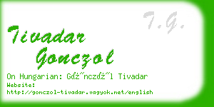 tivadar gonczol business card